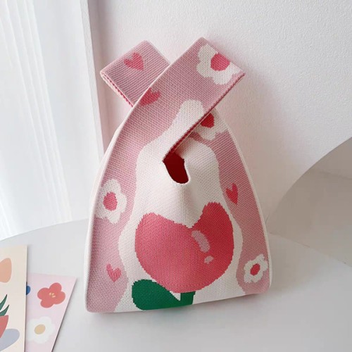 Baby Banquet Women&#039;s Bag Knitted Bag Birthday Gift Bag Wedding Gift Bag Advanced Feeling Hand Gift Handbag Knot