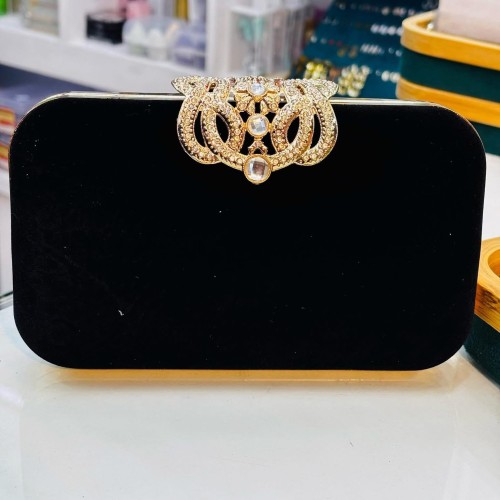 Black Velvet Clutch