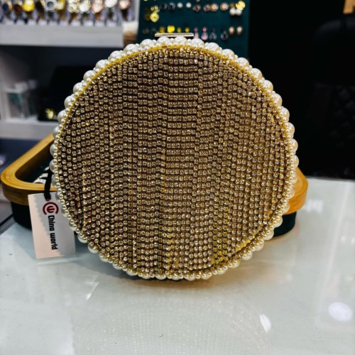 Round Gold Clutch