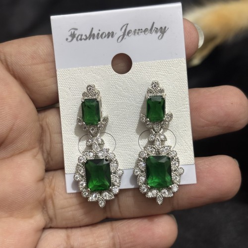 Green Stone Earring