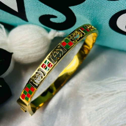 Gucci Green Gold Platted Braclate