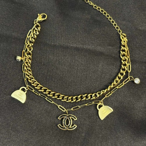 Double Layer Chanel Chain Bracelet