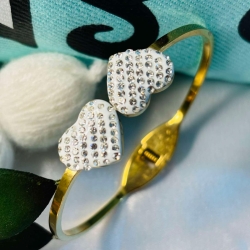 Double Love Titanium Braclate