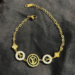 LV Circle Stone Chain Braclate